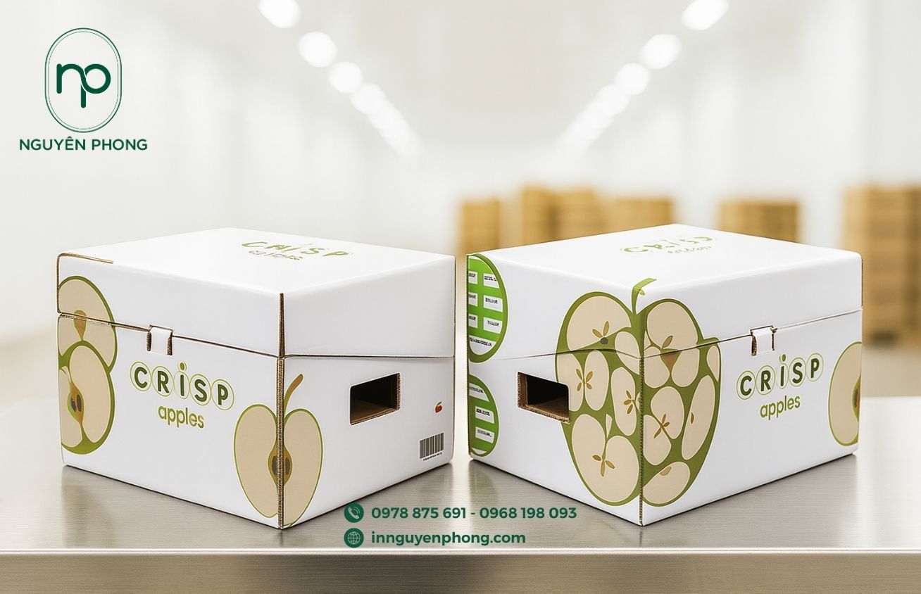 Mẫu thùng carton thiết kế nổi bật đựng nông sản